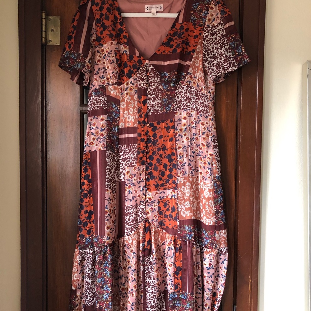 Nordstrom printed floral midi dress